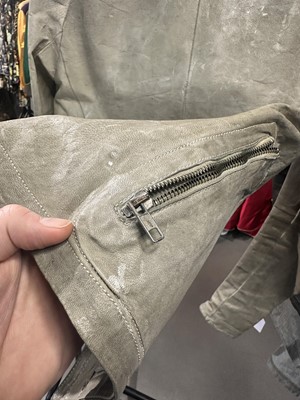 Lot 61 - A Carol Christian Poell men's garment-tanned light grey leather jacket, '00 Off Scene' collection, Spring-Summer 2008