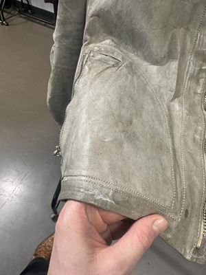 Lot 61 - A Carol Christian Poell men's garment-tanned light grey leather jacket, '00 Off Scene' collection, Spring-Summer 2008
