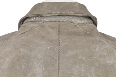 Lot 61 - A Carol Christian Poell men's garment-tanned light grey leather jacket, '00 Off Scene' collection, Spring-Summer 2008