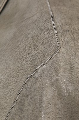 Lot 61 - A Carol Christian Poell men's garment-tanned light grey leather jacket, '00 Off Scene' collection, Spring-Summer 2008