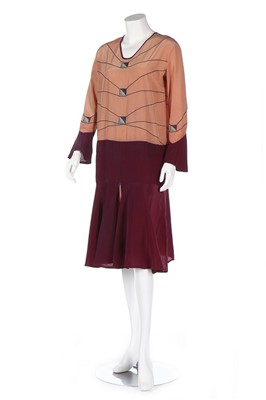Lot 4 - Six summer day dresses, 1920s, including a...