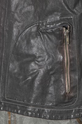 Lot 62 - A Carol Christian Poell men's garment-tanned 'extremely dark blue' leather jacket, '00 Off Scene' collection, Spring-Summer 2008
