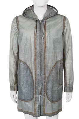 Lot 63 - A Carol Christian Poell men's garment-dyed grey polyester hooded coat, '00 Off Scene' collection, Spring-Summer 2008
