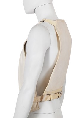 Lot 46 - A Carol Christian Poell men's garment-dyed 'bright white' horse leather vest bag, 2013