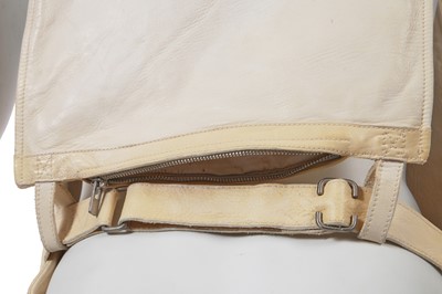 Lot 46 - A Carol Christian Poell men's garment-dyed 'bright white' horse leather vest bag, 2013