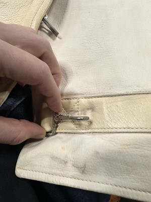 Lot 46 - A Carol Christian Poell men's garment-dyed 'bright white' horse leather vest bag, 2013