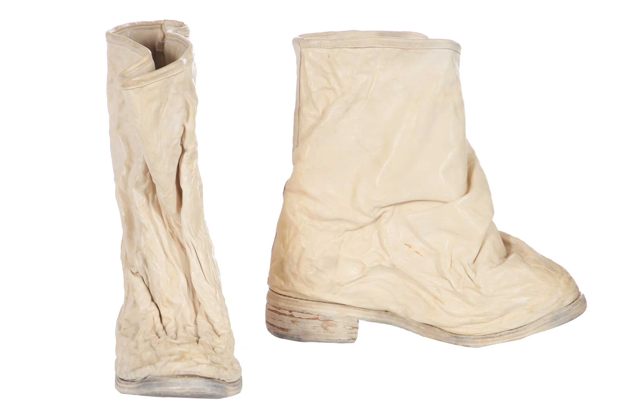 Lot 207 - A pair of Carol Christian Poell aluminium crushable boots, circa 2010