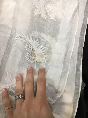 Lot 27 - A group of whitework shawls and fichus, first half of the 19th century