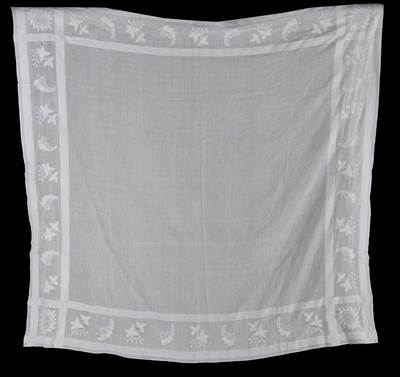 Lot 27 - A group of whitework shawls and fichus, first half of the 19th century