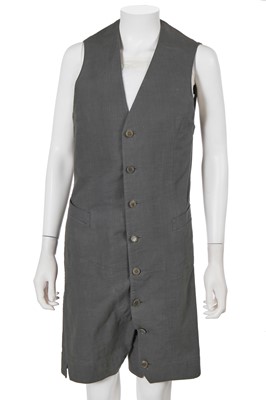Lot 59 - A Carol Christian Poell men's grey cotton-blend sleeveless playsuit, 'Self-Same' collection, 2009