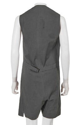 Lot 59 - A Carol Christian Poell men's grey cotton-blend sleeveless playsuit, 'Self-Same' collection, 2009