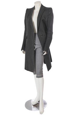 Lot 218 - A Carol Christian Poell grey wool-cotton blend coat, 'Disjointed' collection, Autumn-Winter 2007-08