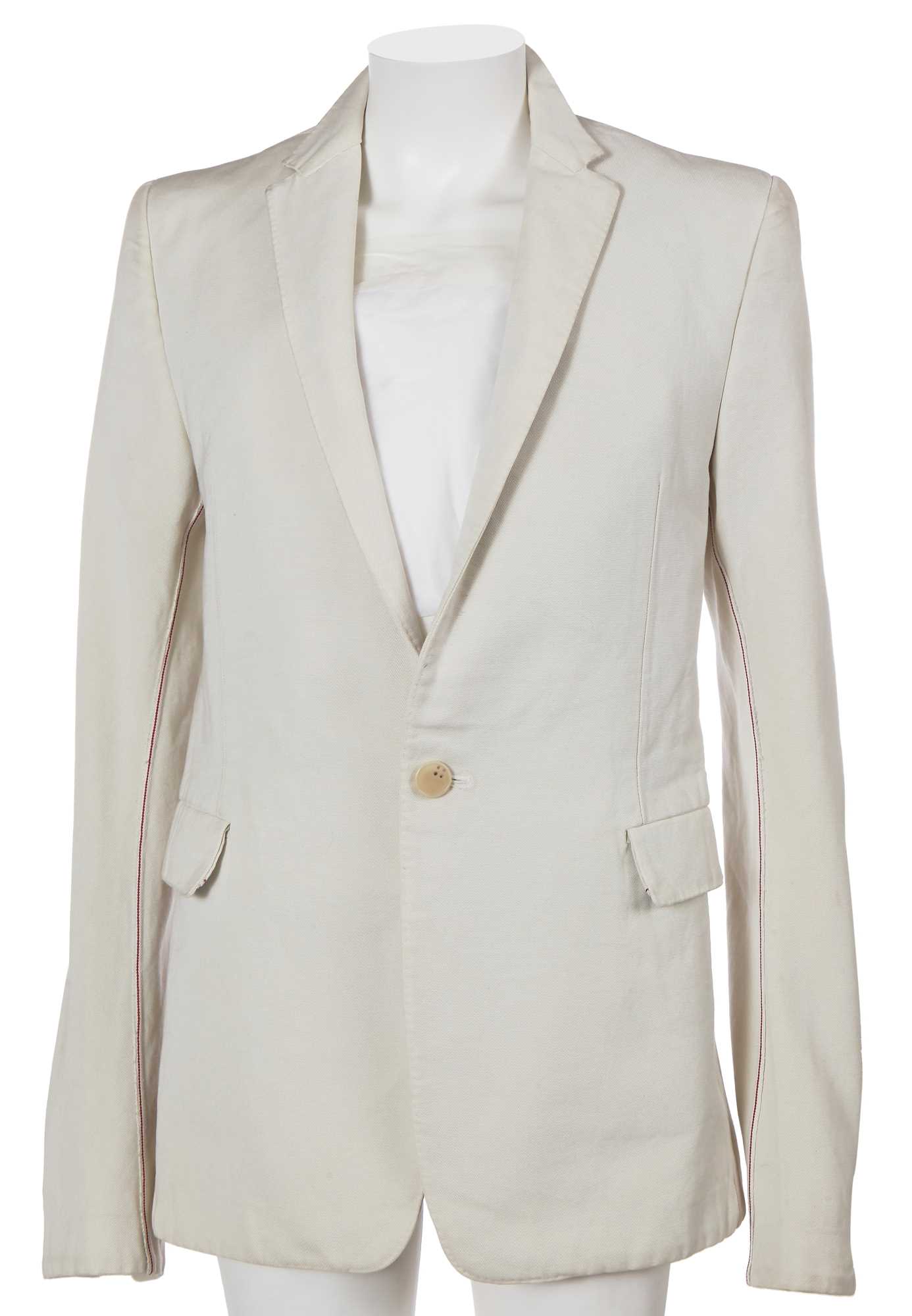 Lot 42 - A Carol Christian Poell men's white cotton 'Self Edge' blazer, 2014