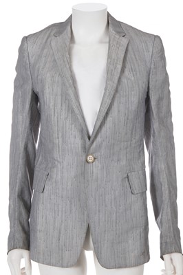 Lot 60 - A Carol Christian Poell men's speckled grey polyester 'invisible stitch' blazer, 'Self-Same' collection, 2009