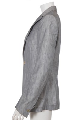 Lot 60 - A Carol Christian Poell men's speckled grey polyester 'invisible stitch' blazer, 'Self-Same' collection, 2009