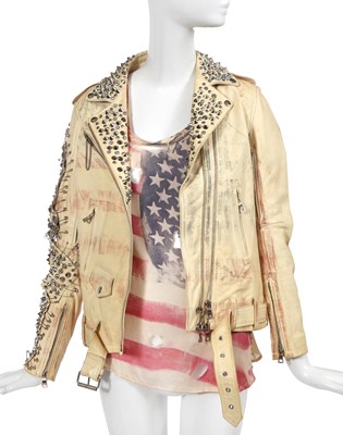 Lot 82 - A Balmain by Christophe Decarnin American flag leather jacket, Spring-Summer 2011