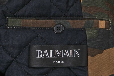 Lot 9 - A Balmain by Olivier Rousteing men's camouflage print cotton bomber jacket, Autumn-Winter 2014-15