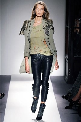 Lot 233 - A Balmain by Christophe Decarnin green cotton military-inspired coat, Spring-Summer 2010