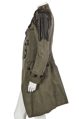 Lot 233 - A Balmain by Christophe Decarnin green cotton military-inspired coat, Spring-Summer 2010