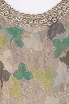 Lot 3 - A printed lamé cocktail dress, the fabric...