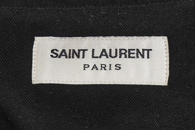 Lot 5 - A pair of Saint Laurent by Hedi Slimane men's black and gold leather trousers, Autumn-Winter 2015-16