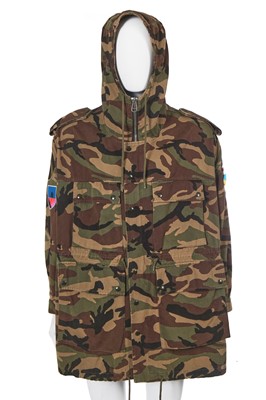 Lot 3 - A Saint Laurent by Hedi Slimane men's camouflage print cotton hooded jacket, Spring-Summer 2016