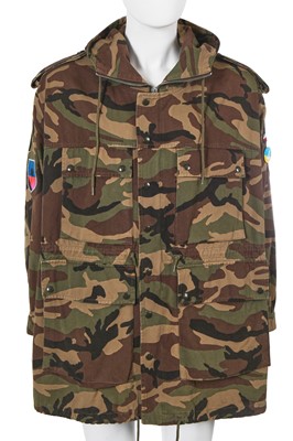 Lot 3 - A Saint Laurent by Hedi Slimane men's camouflage print cotton hooded jacket, Spring-Summer 2016