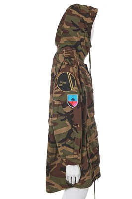 Lot 3 - A Saint Laurent by Hedi Slimane men's camouflage print cotton hooded jacket, Spring-Summer 2016