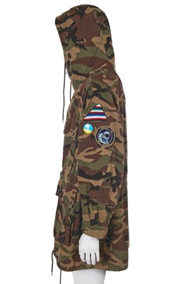 Lot 3 - A Saint Laurent by Hedi Slimane men's camouflage print cotton hooded jacket, Spring-Summer 2016