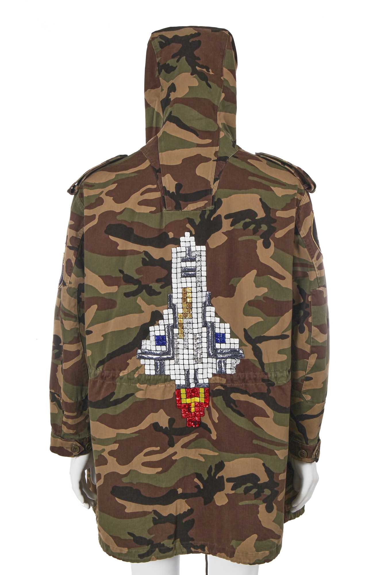 Lot 3 - A Saint Laurent by Hedi Slimane men's camouflage print cotton hooded jacket, Spring-Summer 2016