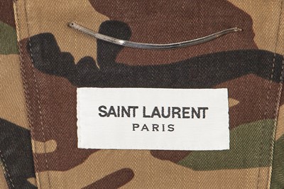 Lot 3 - A Saint Laurent by Hedi Slimane men's camouflage print cotton hooded jacket, Spring-Summer 2016