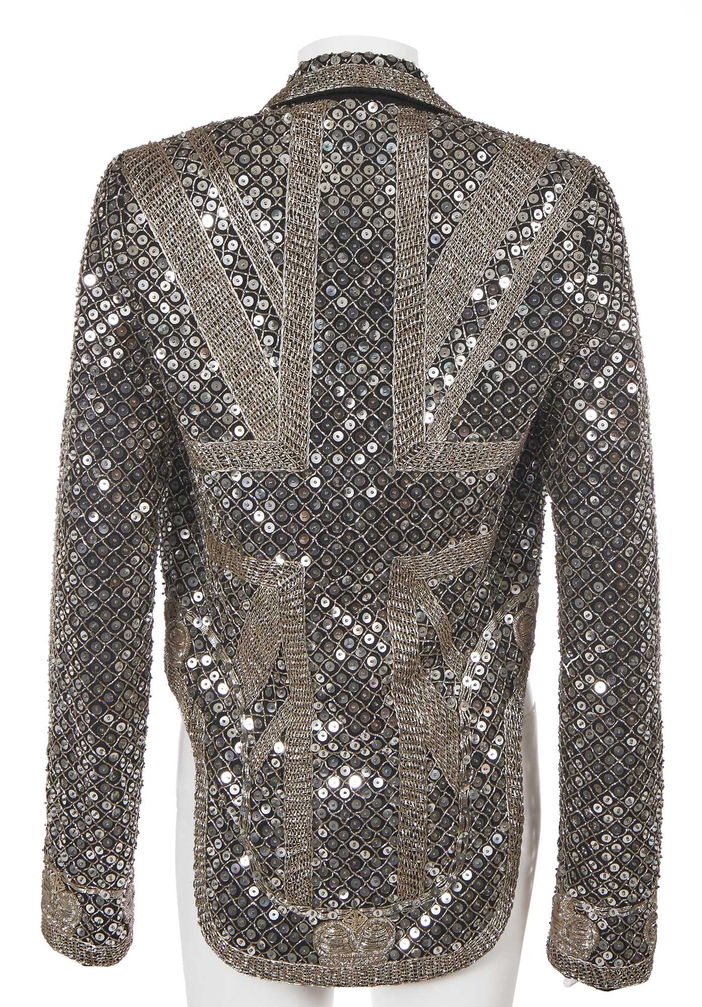 Lot 33 - A Dior Homme by Hedi Slimane sequined silk-blend Union Jack tailcoat, Spring-Summer 2006