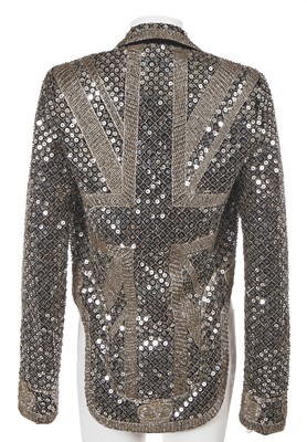 Lot 33 - A Dior Homme by Hedi Slimane sequined silk-blend Union Jack tailcoat, Spring-Summer 2006