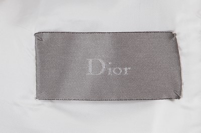 Lot 36 - A Dior Homme by Hedi Slimane beaded and sequined white leather bomber jacket, Autumn-Winter 2005-06
