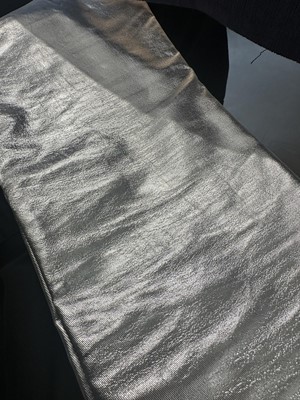 Lot 30 - A Dior Homme by Hedi Slimane silver cotton-blend trench coat, probably Spring-Summer 2007