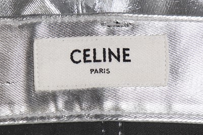 Lot 30 - A Dior Homme by Hedi Slimane silver cotton-blend trench coat, probably Spring-Summer 2007