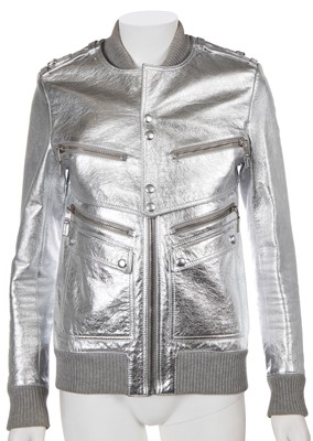 Lot 29 - A Dior Homme by Hedi Slimane silver leather jacket, Spring-Summer 2007