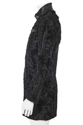 Lot 24 - A Dior Homme by Hedi Slimane black breitschwanz coat, Autumn-Winter 2007-08