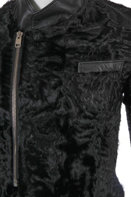 Lot 24 - A Dior Homme by Hedi Slimane black breitschwanz coat, Autumn-Winter 2007-08