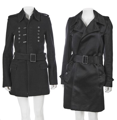 Lot 32 - Two Dior Homme by Hedi Slimane black coats, Autumn-Winter 2006-07