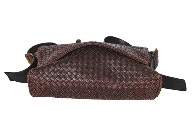 Lot 23 - A Bottega Veneta brown intrecciato leather messenger bag, 2007