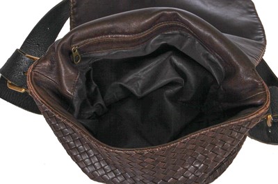Lot 23 - A Bottega Veneta brown intrecciato leather messenger bag, 2007