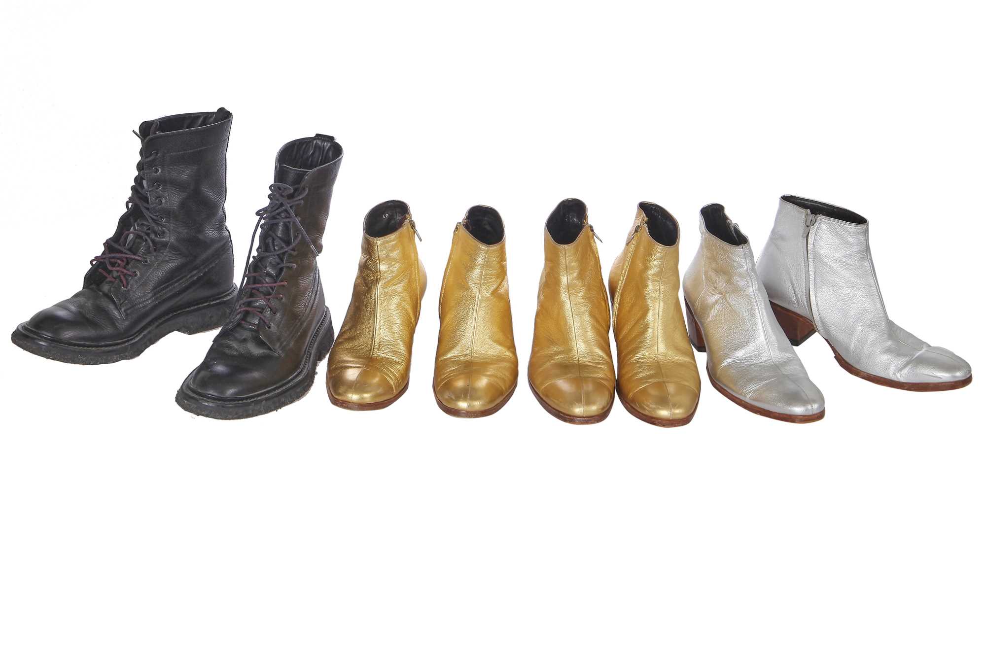 Lot 40 - Four pairs of Dior Homme by Hedi Slimane boots, 2000s