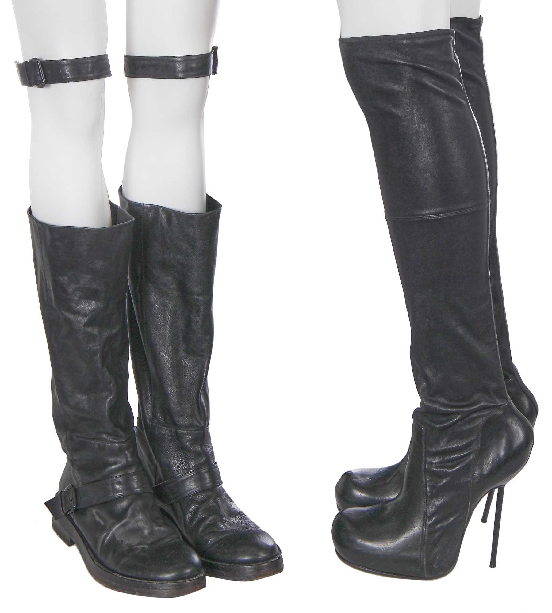 Lot 66 - Four pairs of designer boots and shoes, 2000s-2010s