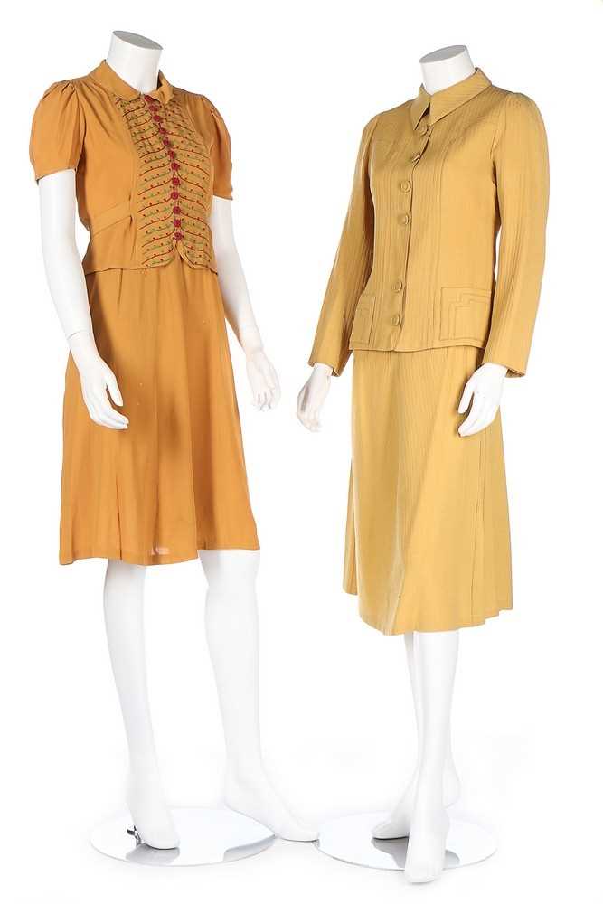 Lot 7 - A group of mainly daywear in autumnal shades,...