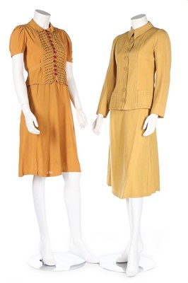 Lot 7 - A group of mainly daywear in autumnal shades,...