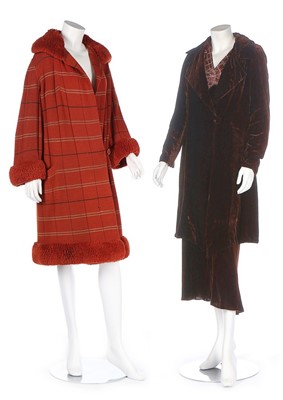 Lot 7 - A group of mainly daywear in autumnal shades,...