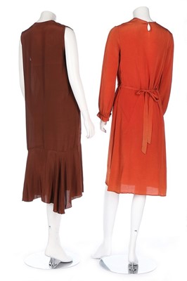 Lot 7 - A group of mainly daywear in autumnal shades,...