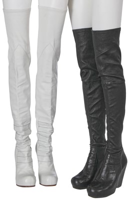 Lot 65 - Four pairs of Rick Owens heeled boots, 2000-2010s