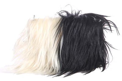 Lot 236 - A Chrome Hearts black and white goat hair clutch, circa 2010